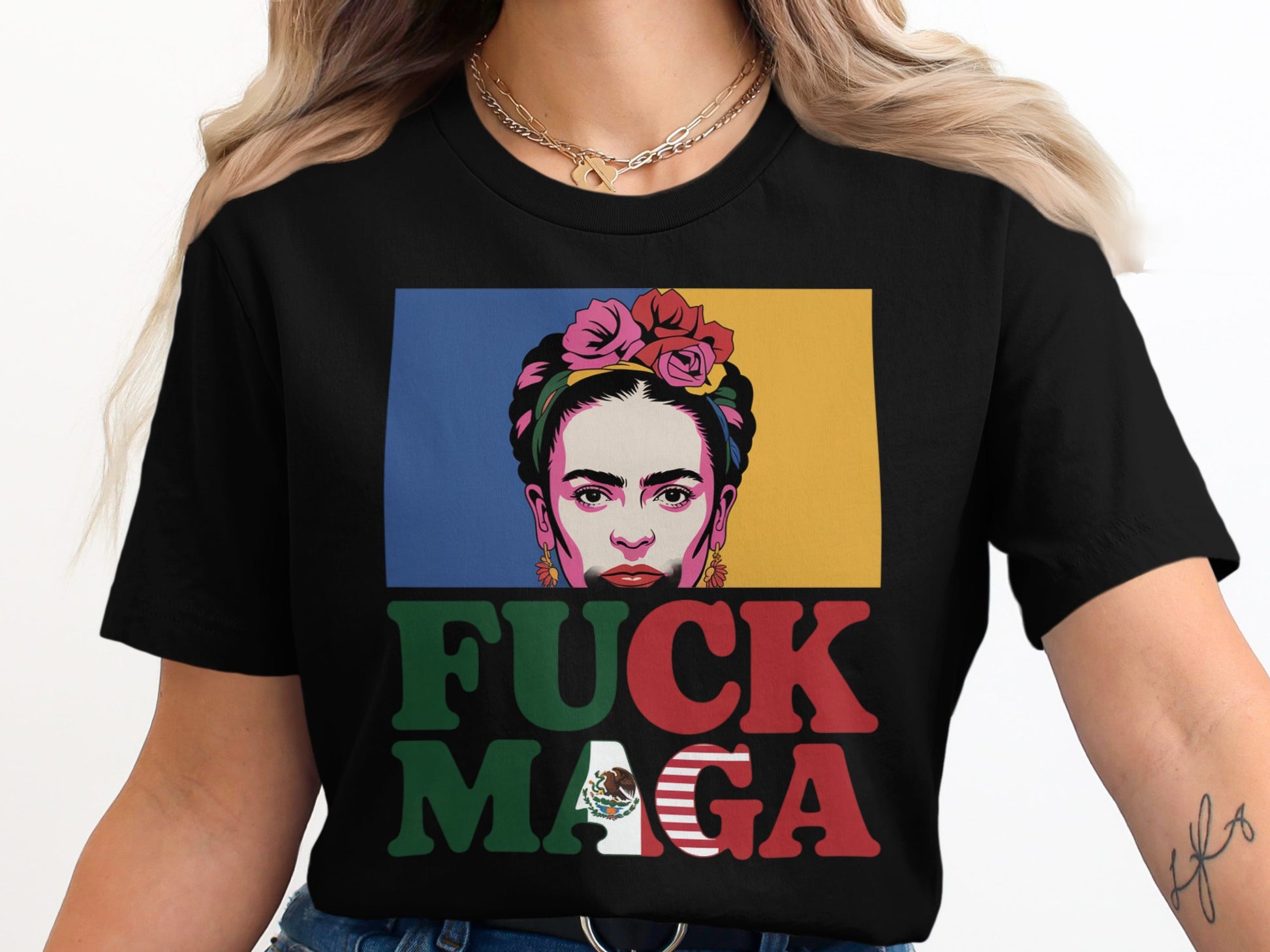 Bold Statement Fuck MAGA Design T Shirt product