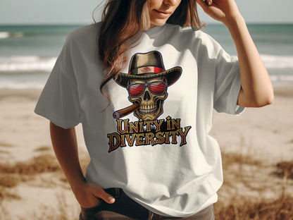 Unity in Diversity Skull Graphic T-shirt product type
