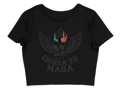 Chinga Tu Maga Winged Skull Short Sleeve Shirt product