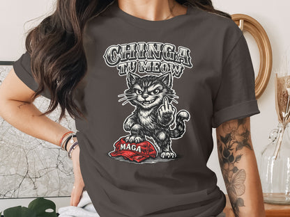 Chinga Tu Meow Cat Middle Finger MAGA Hat product type