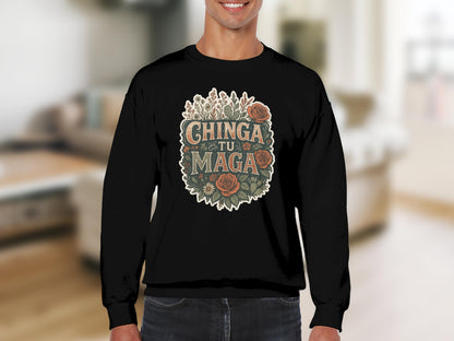 Chinga Tu Maga Graphic Print Crewneck Sweatshirt product type