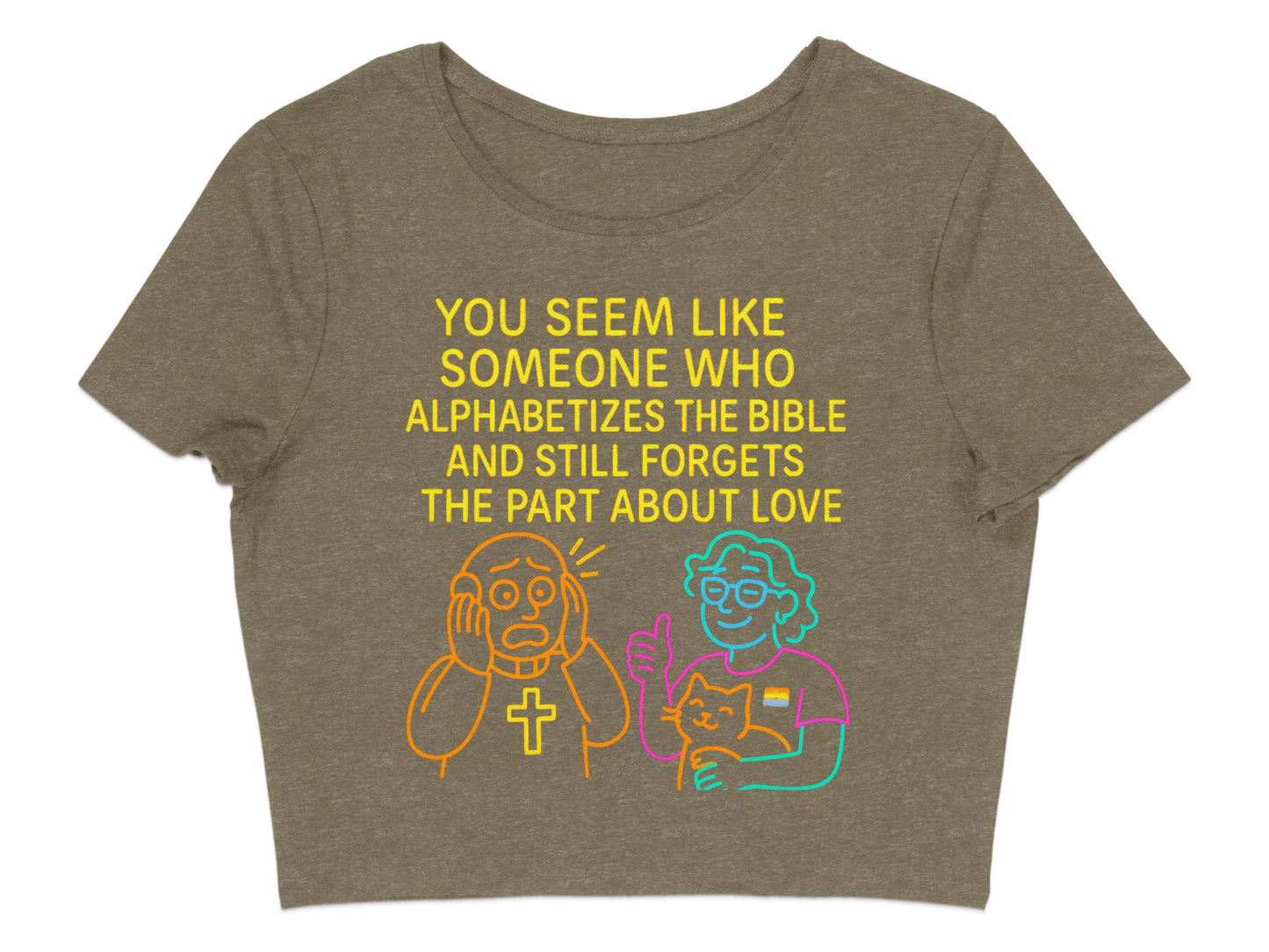 You Seem Like Someone Graphic Print Crop Top product