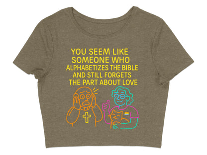 You Seem Like Someone Graphic Print Crop Top product