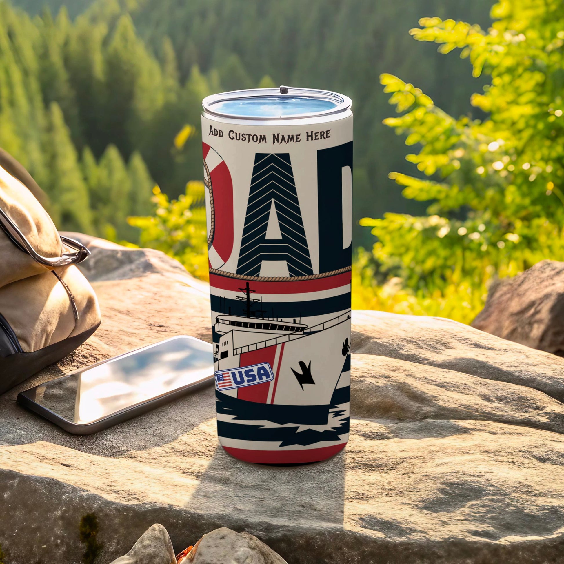 Personalized Dad USA Design Outdoor Tumbler product