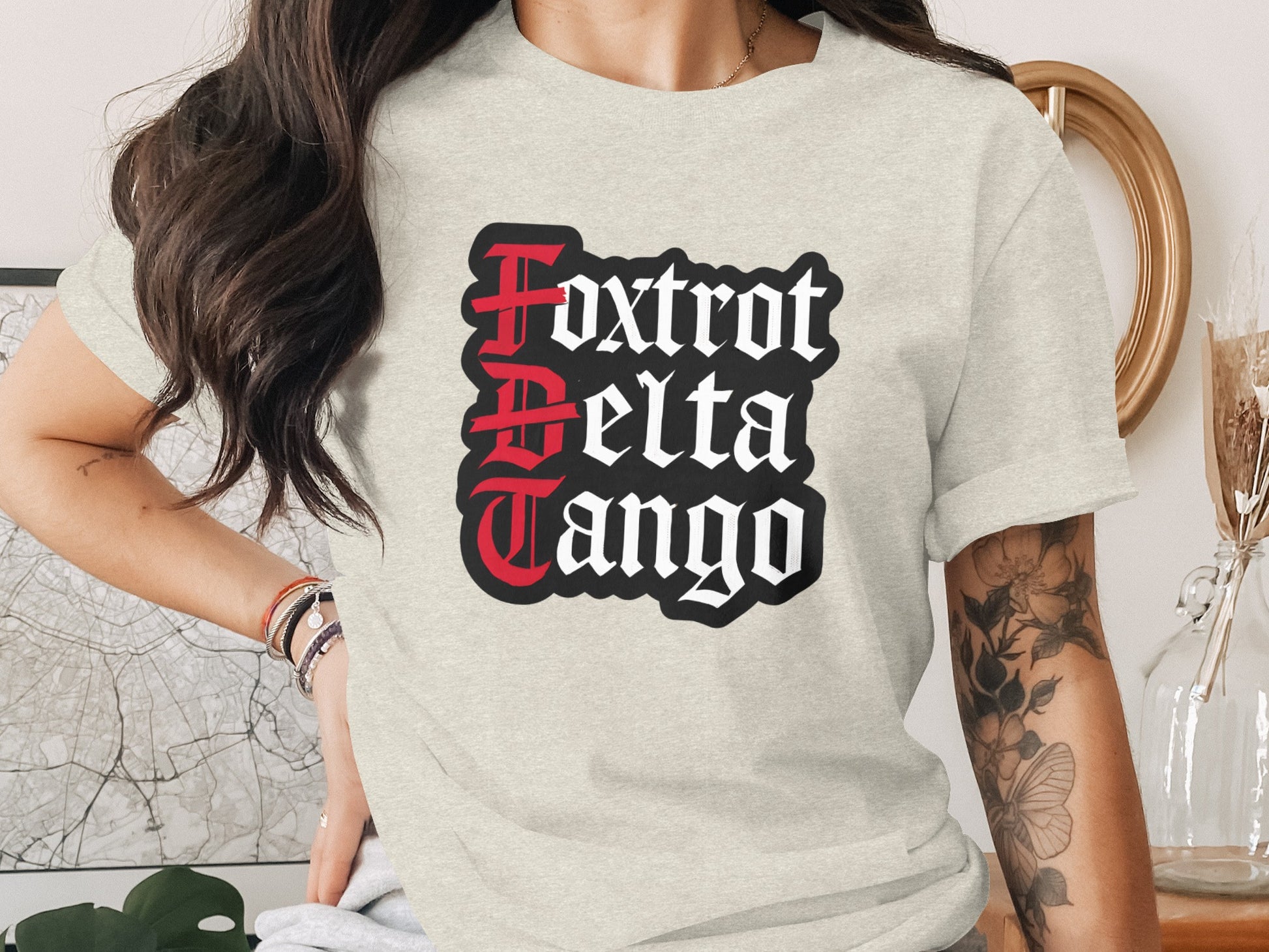 Stylish Foxtrot Delta Tango Graphic Tee product type