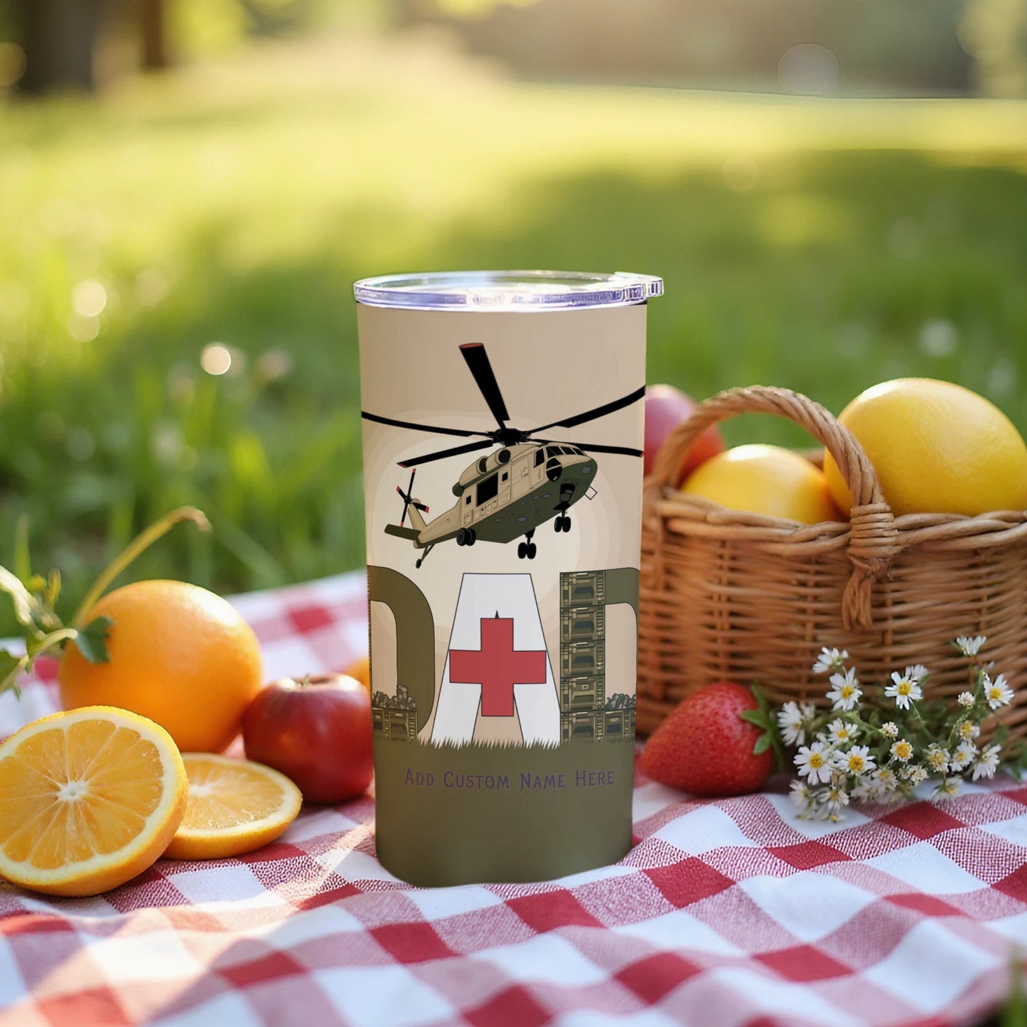 Dad Helicopter Skyline Stainless Steel Tumbler product