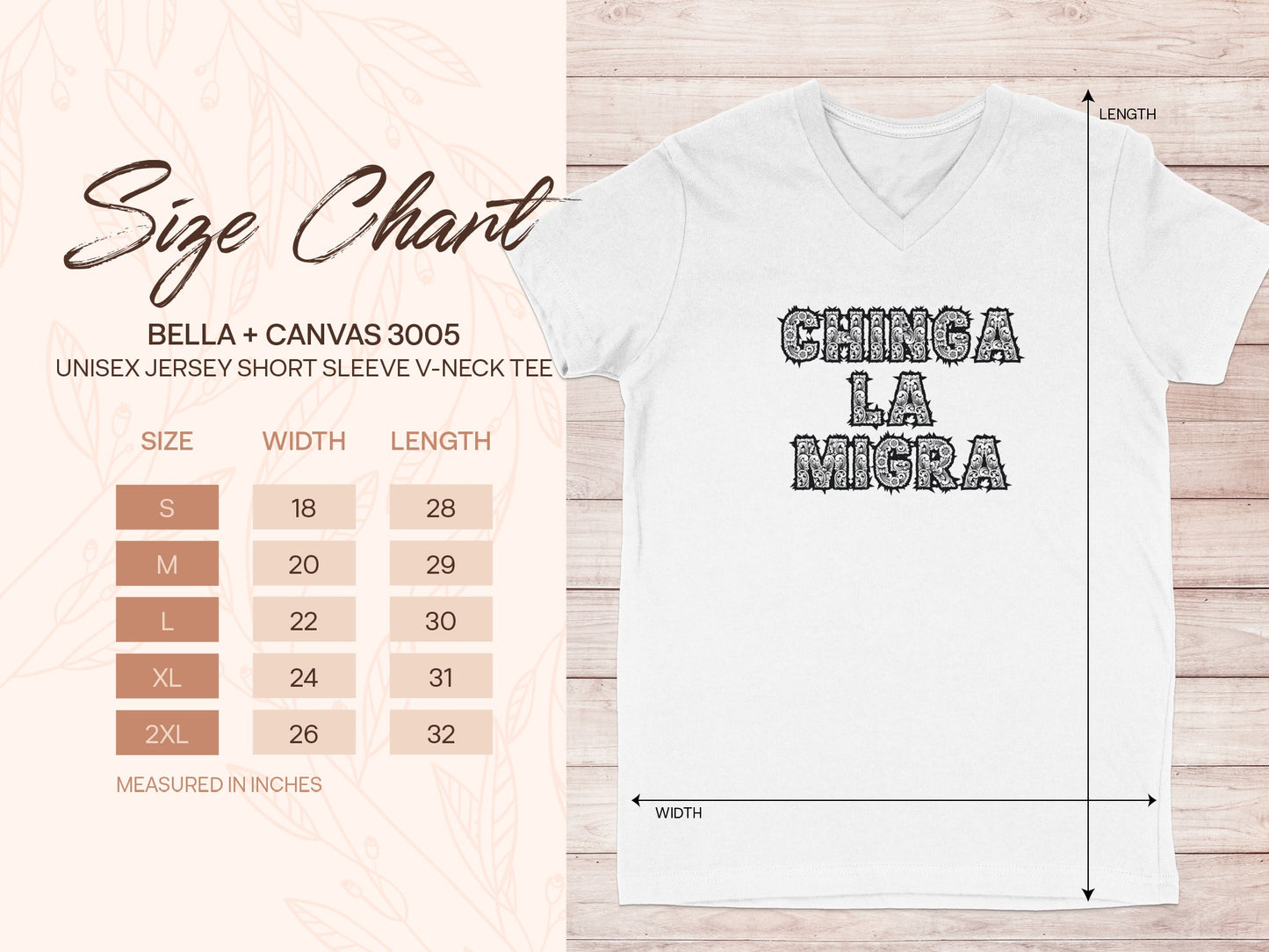 Chinga La Migra Design V-Neck Tee Unisex Jersey product
