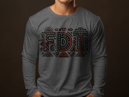 Vibrant FDT Pattern Design on Comfortable Long Sleeve