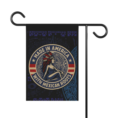 Made in America With Mexican Roots Flag Banner