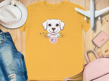 Cute Heartwarming Puppy Design T-Shirt for Dog Lovers