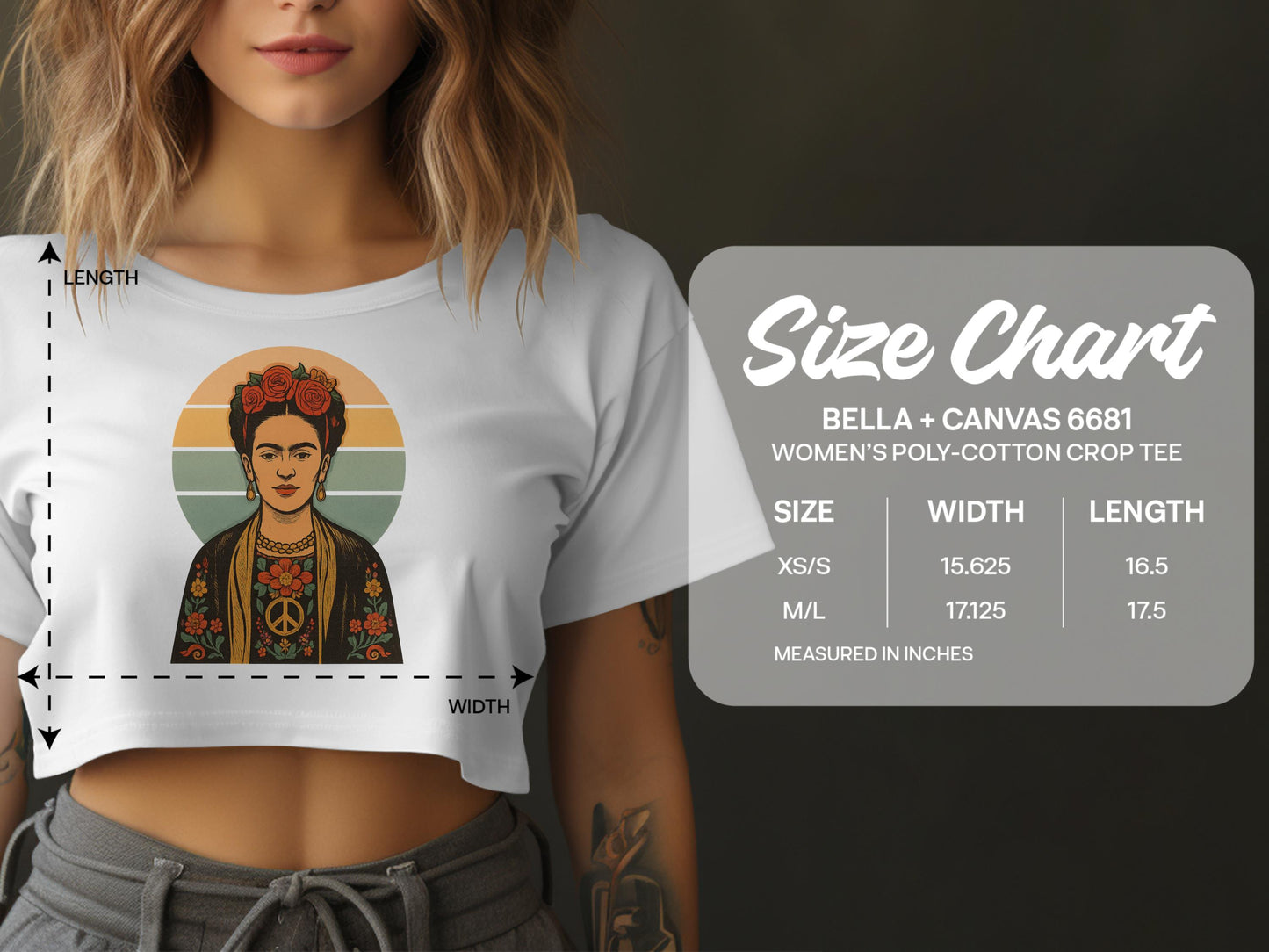 Vintage Peace Graphic Women's Crop Tee product