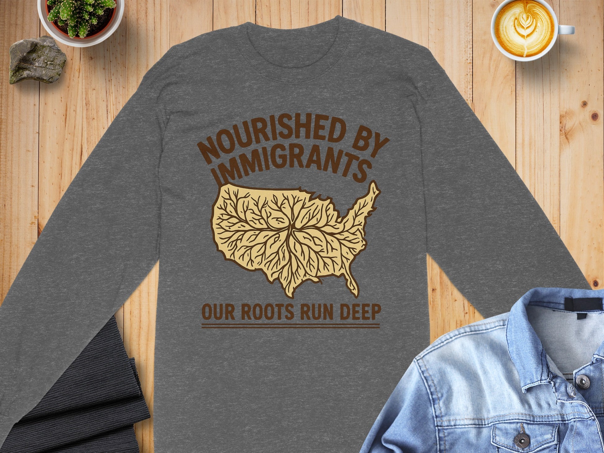 Nourished By Immigrants Our Roots Run Deep Shirt