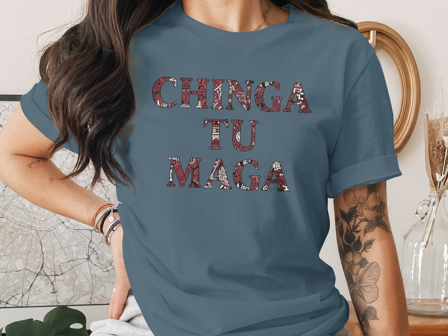 Chinga Tu Maga Graphic Tee for Statement Apparel