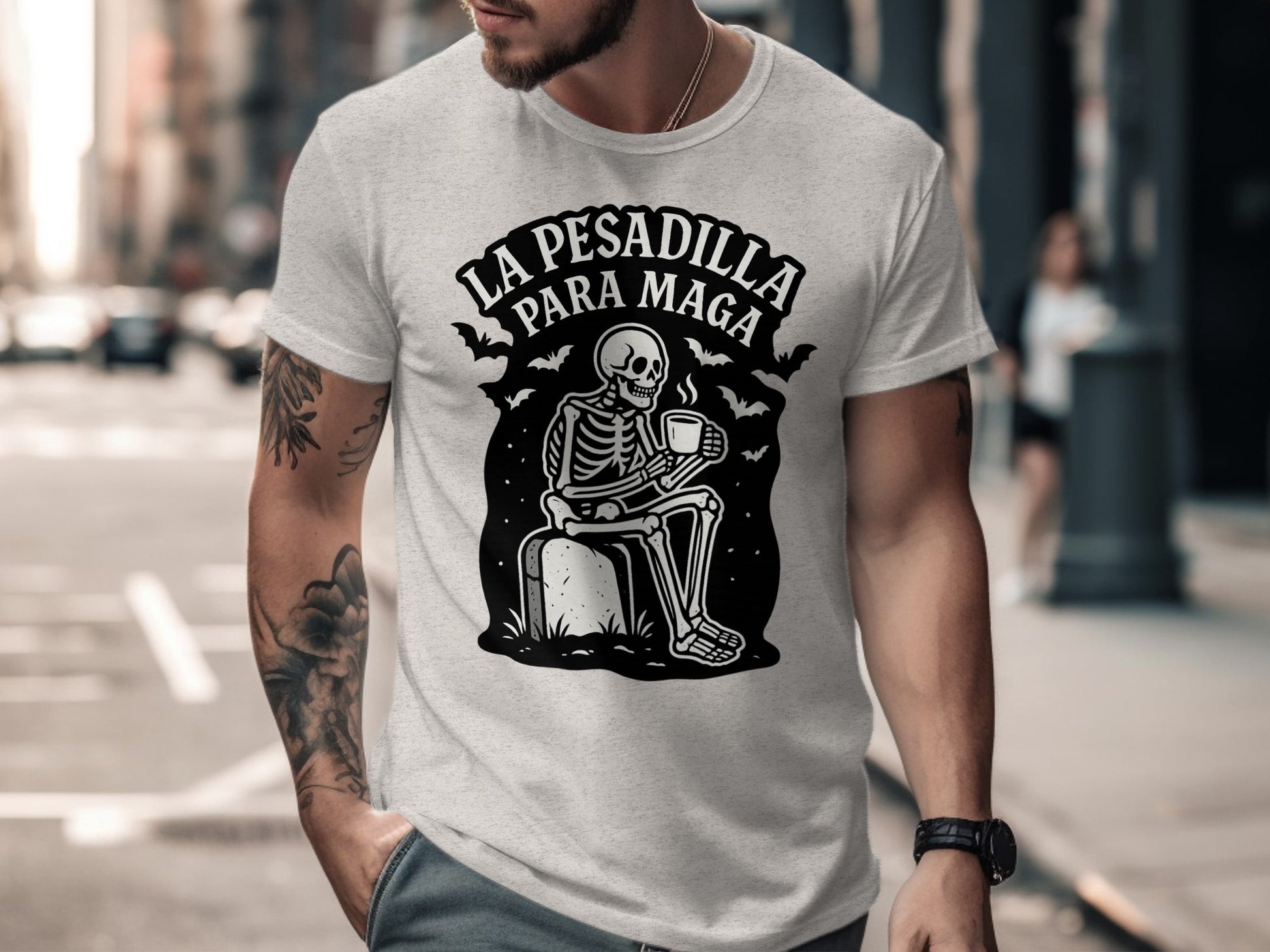 La Pesadilla Para Maga Skeleton Design T-Shirt product