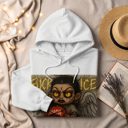 Fierce Demon Child with Fiery Eyes Graphic Hoodie product type