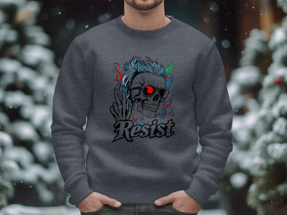 Rebel Skull Resist Graphic Sweatshirt product