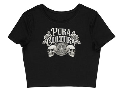 Pura Cultura Stylish Tee with Skull and Aztec Design product type