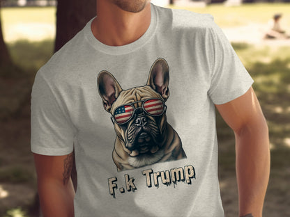 F.k Trump Bulldog with Sunglasses Graphic T-Shirt product