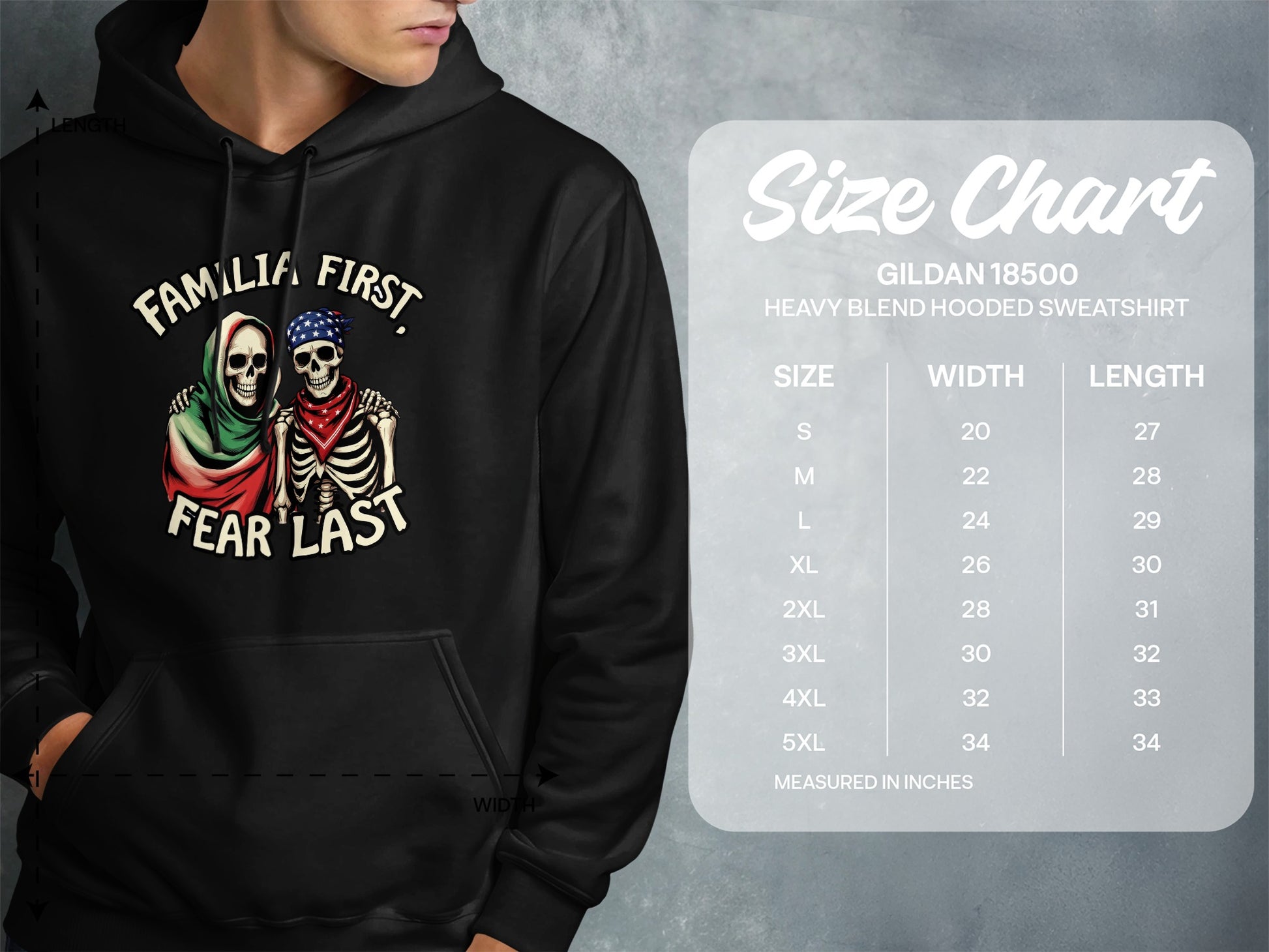 Familia First Fear Last Skeletons Hoodie product