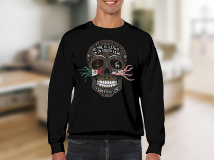 No One Is Illegal On Stolen Land Christmas Long Sleeve