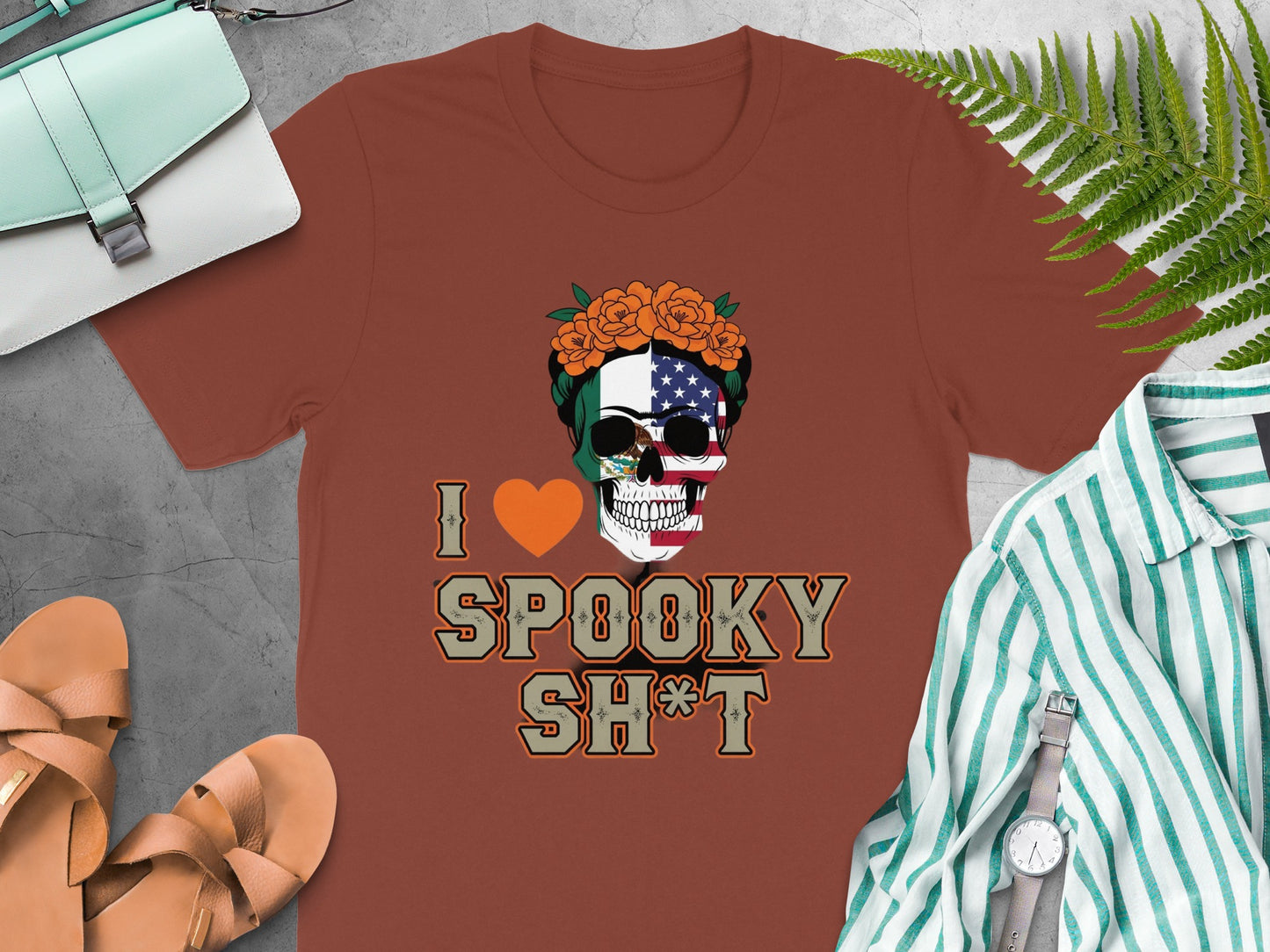 I Love Spooky Sh*t Skull Graphic Tee Shirt product
