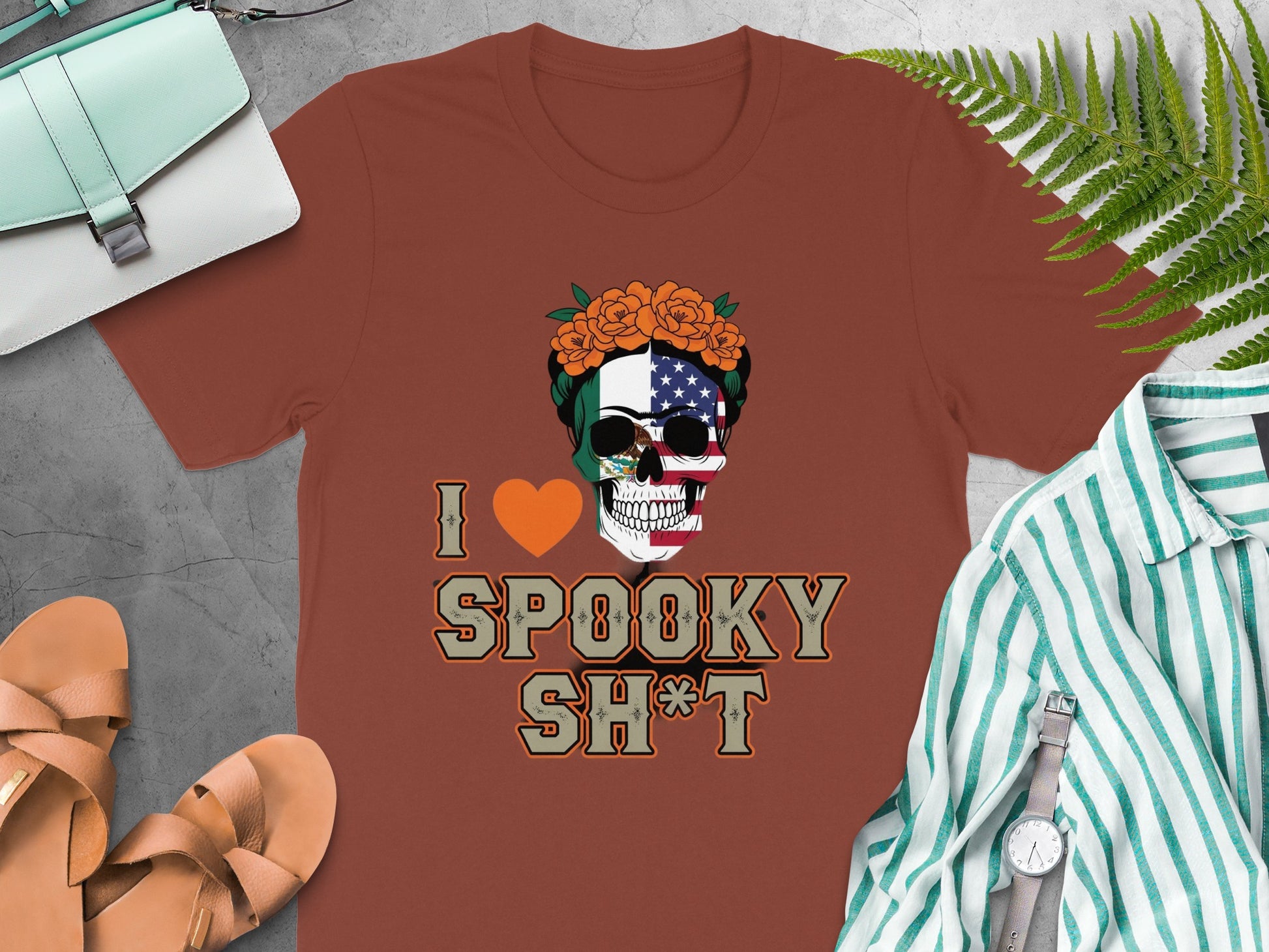 I Love Spooky Sh*t Skull Graphic Tee Shirt product