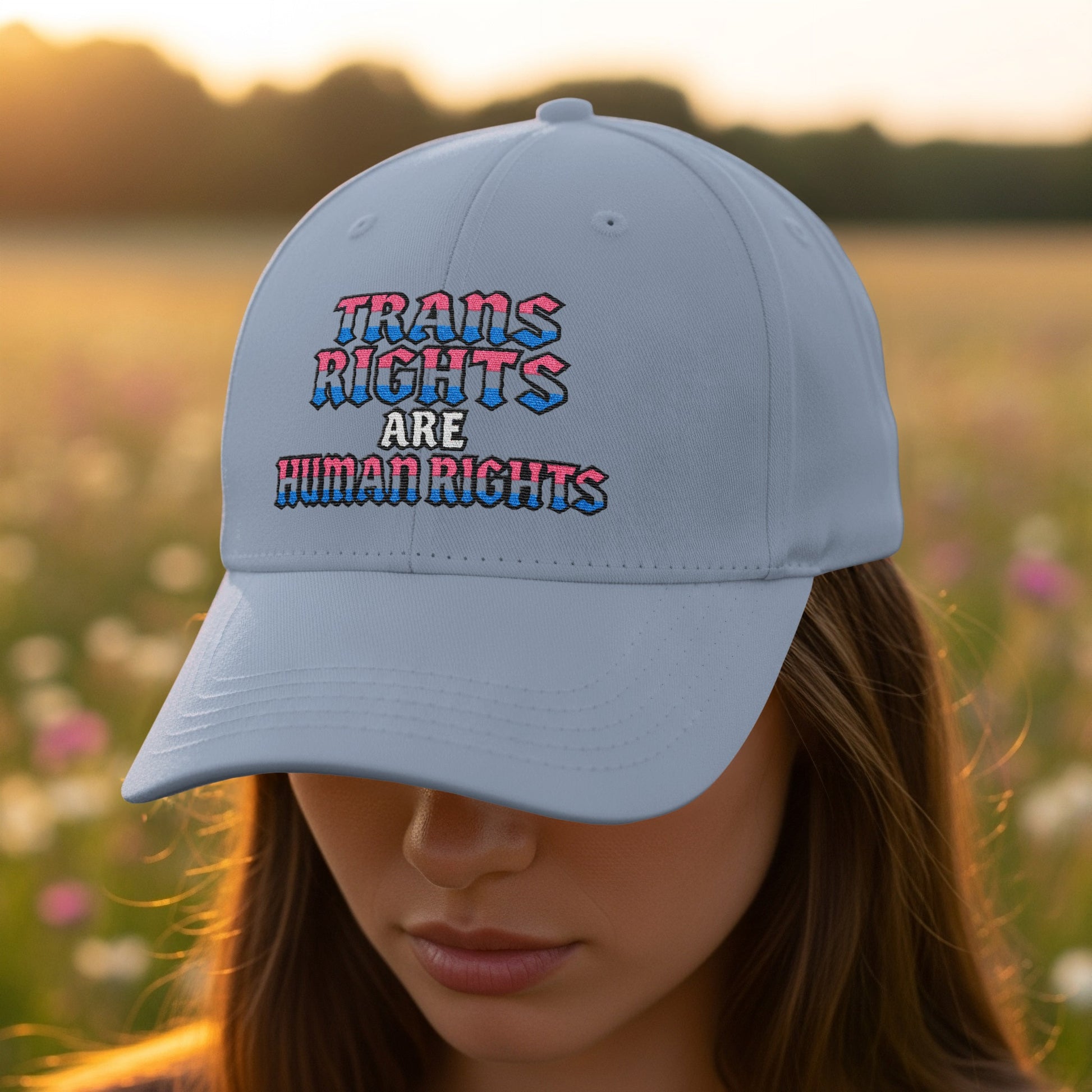 Trans Rights Are Human Rights Embroidered Cap product