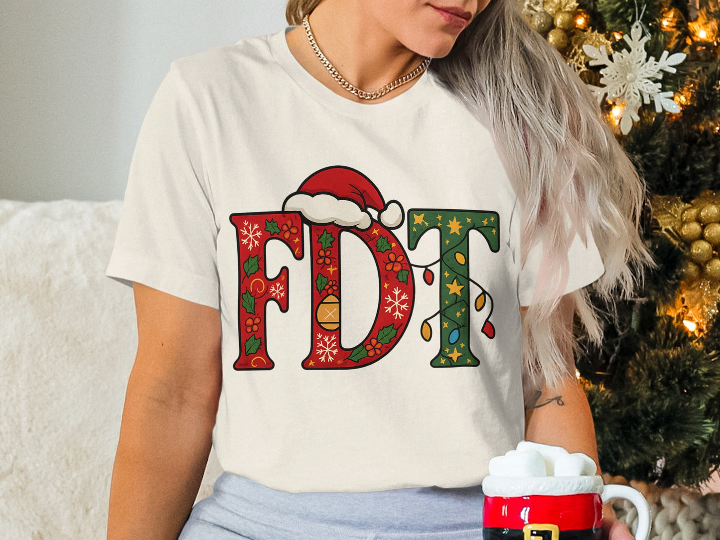 Festive FDT Christmas Themed Holiday Shirt Product