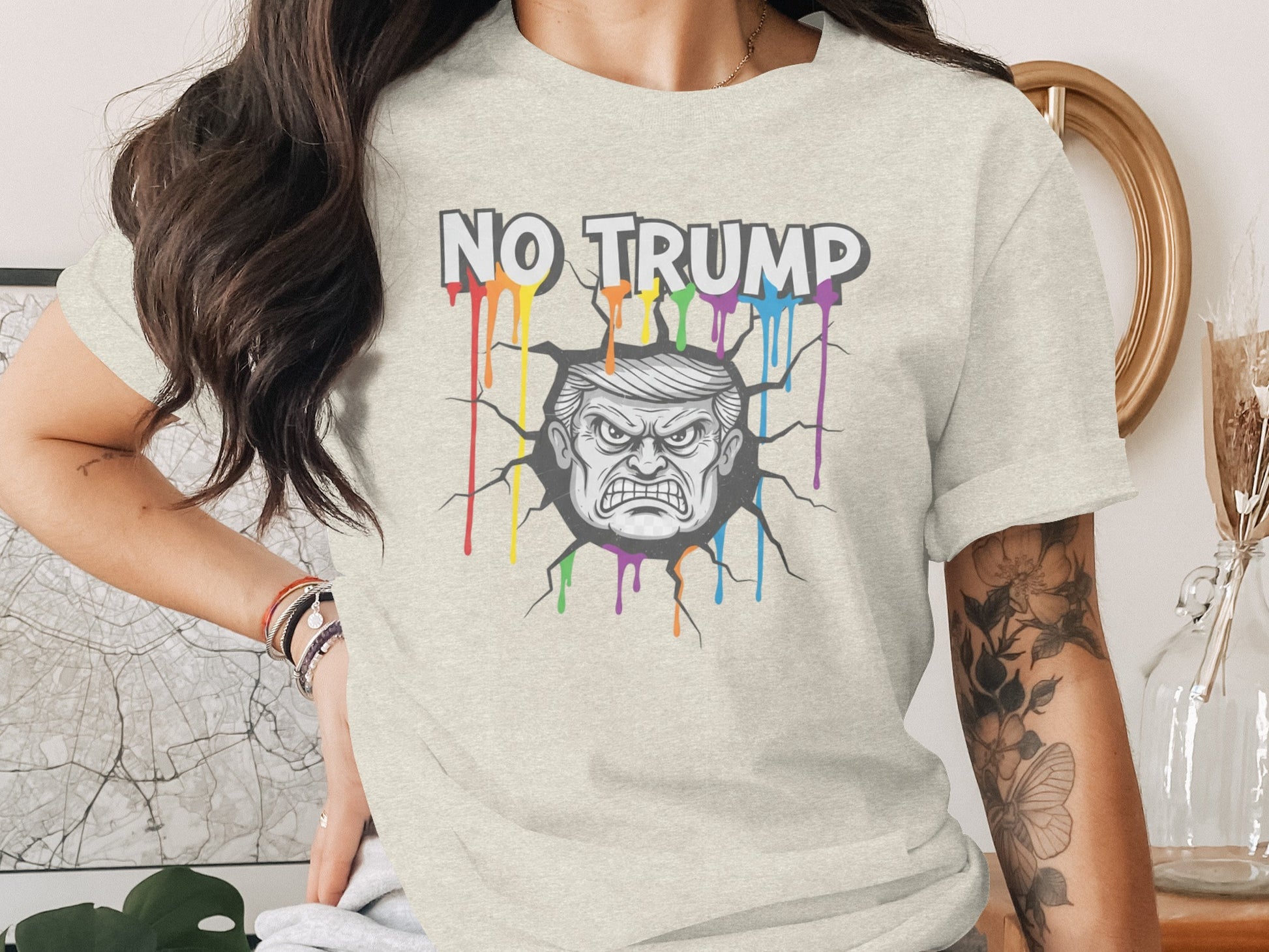 No Trump Graffiti Style Graphic T-shirt product type