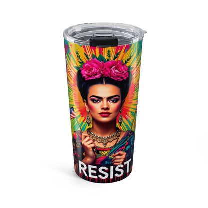 Colorful Frida Kahlo Inspired Design Travel Tumbler