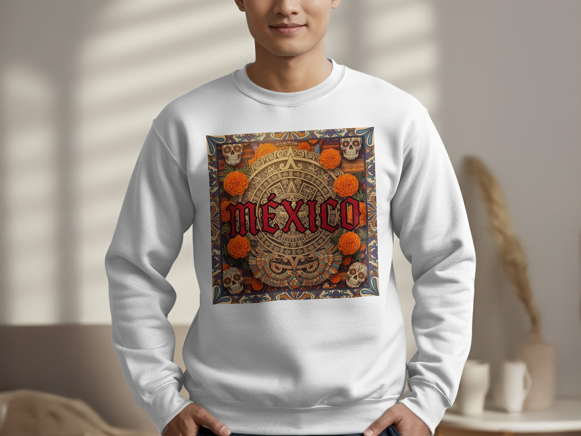 Vibrant Mexico Aztec Inspired Design Sweatshirt product type