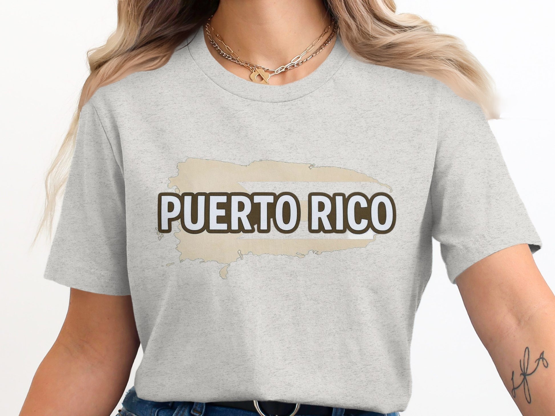 Puerto Rico Map Graphic Tee Shirt product type