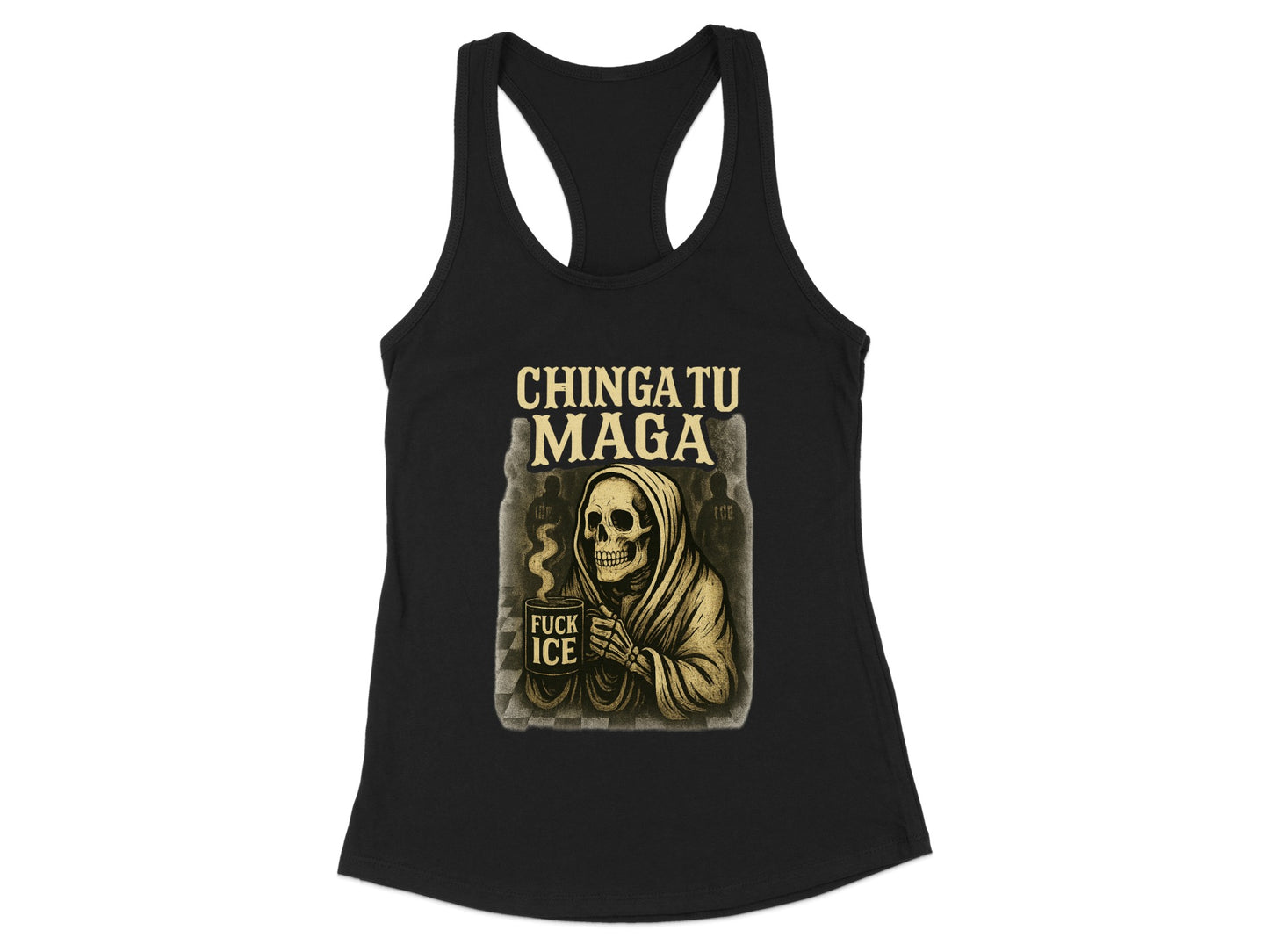 Stylish Tank Top With Bold Graphic Statement