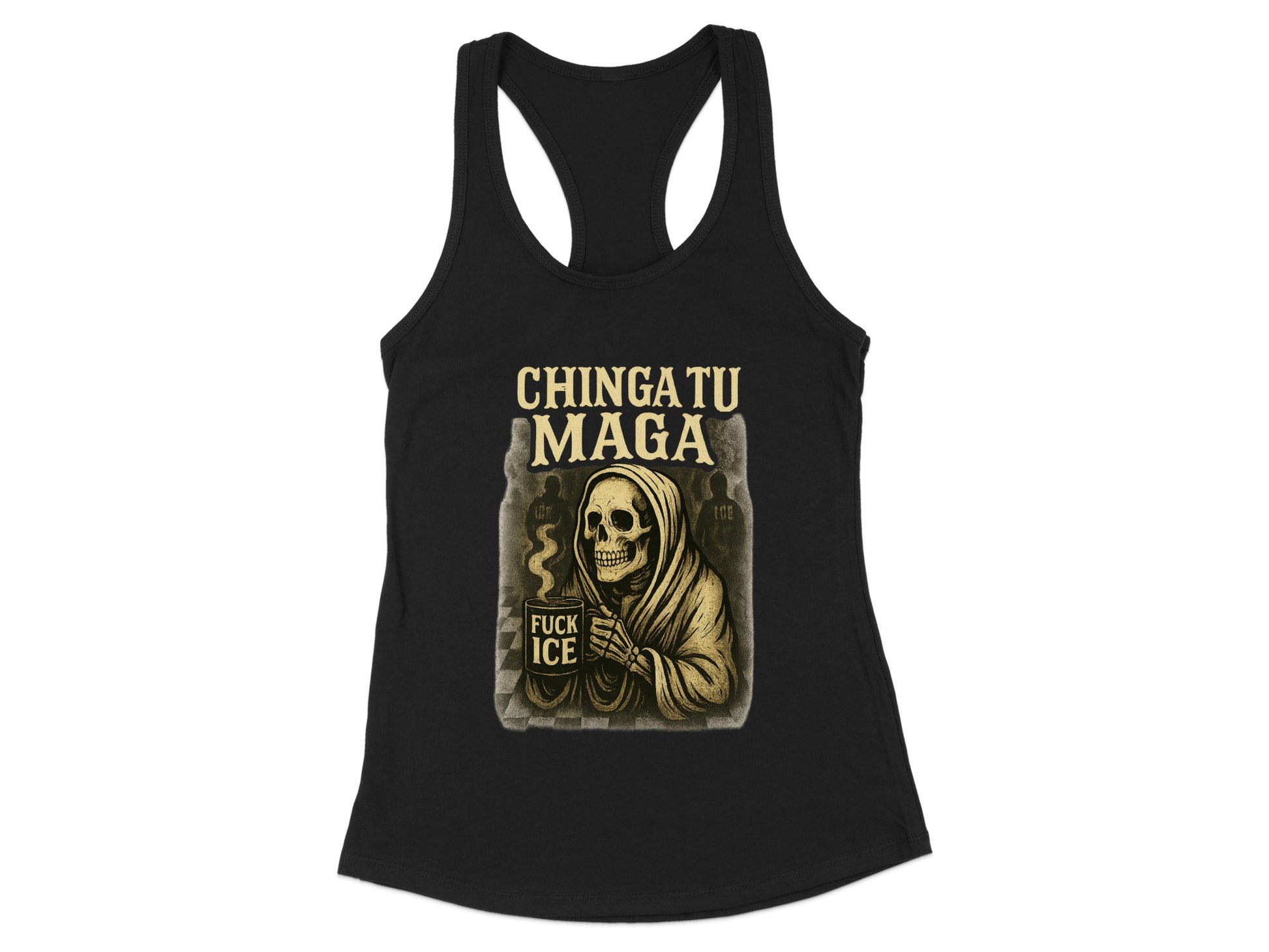 Stylish Tank Top With Bold Graphic Statement