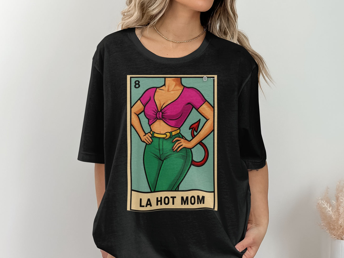 Stylish LA Hot Mom Graphic Tee Shirt product type