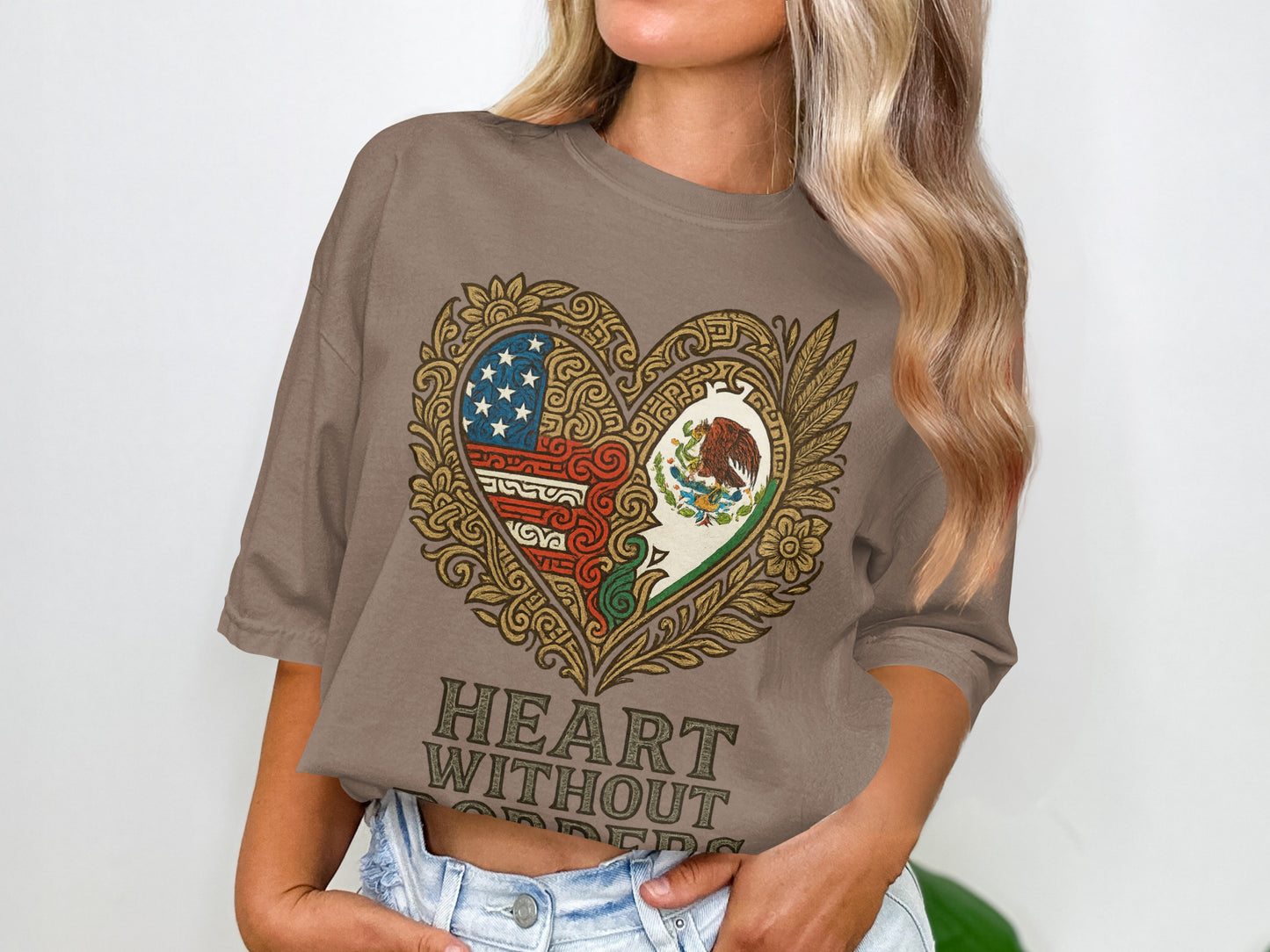 Heart Without Borders Graphic Tee Shirt