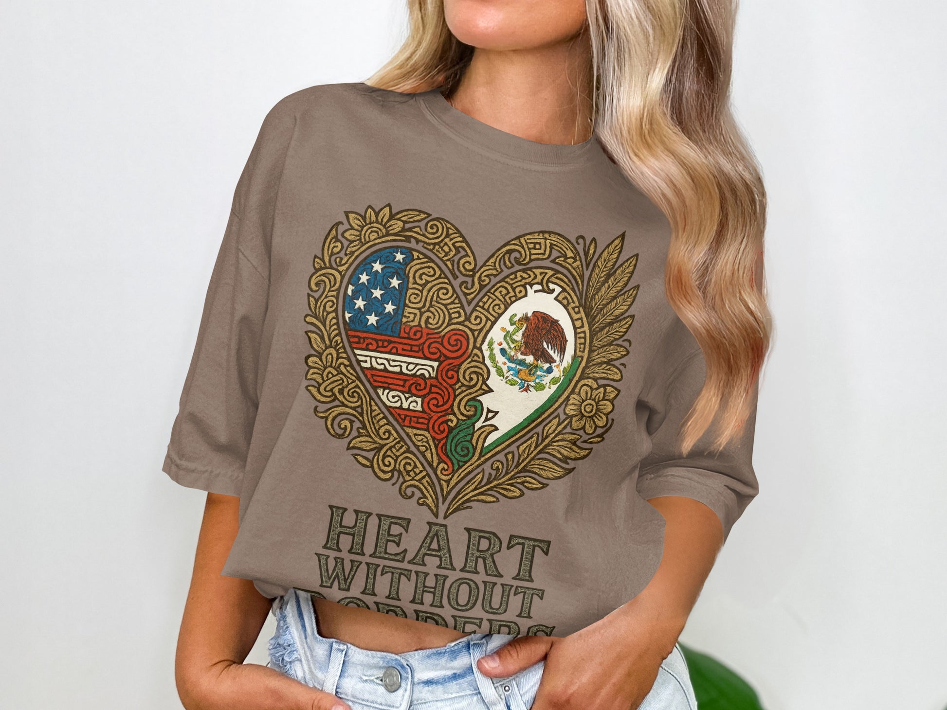Heart Without Borders Graphic Tee Shirt