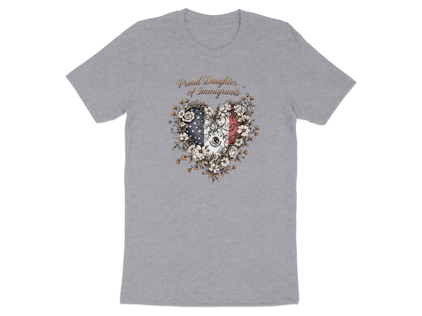 Proud Daughter of Immigrants Heart Graphic Tee
