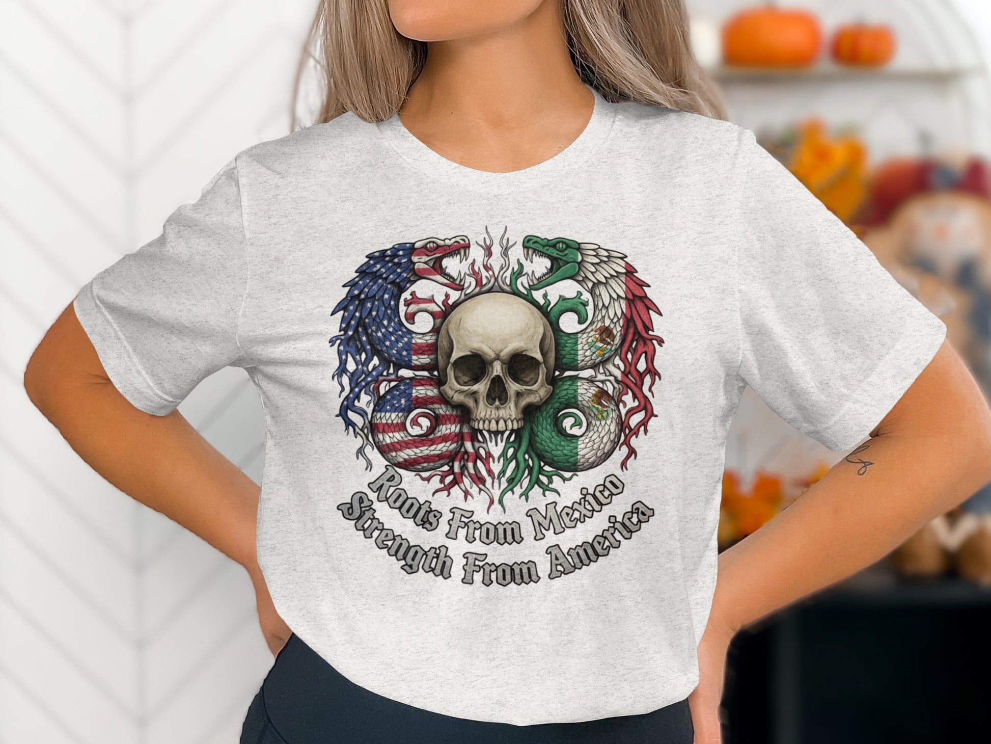 Roots From Mexico Strength From America Shirt