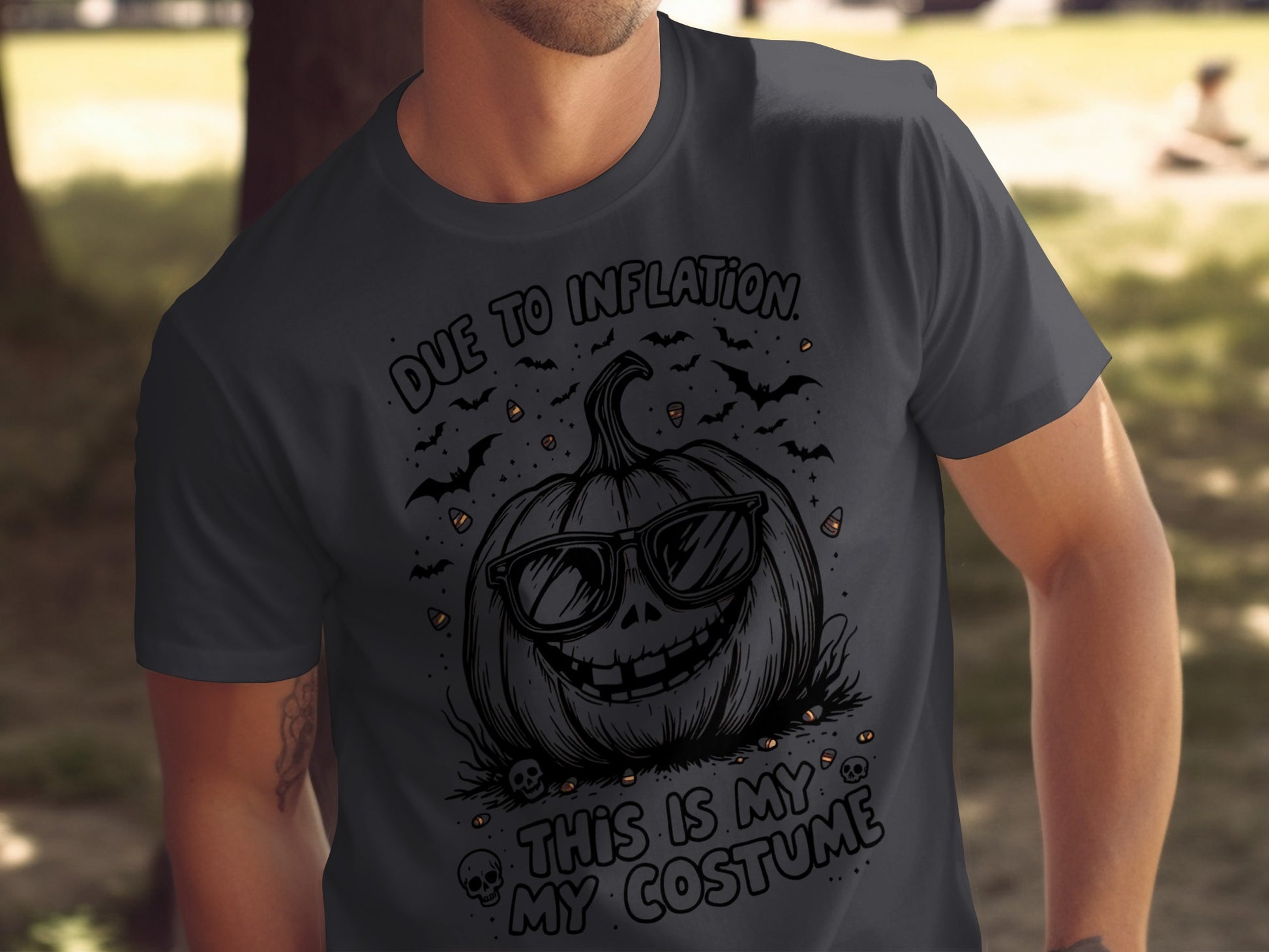 Due To Inflation Skull Pumpkin This Is My Costume product