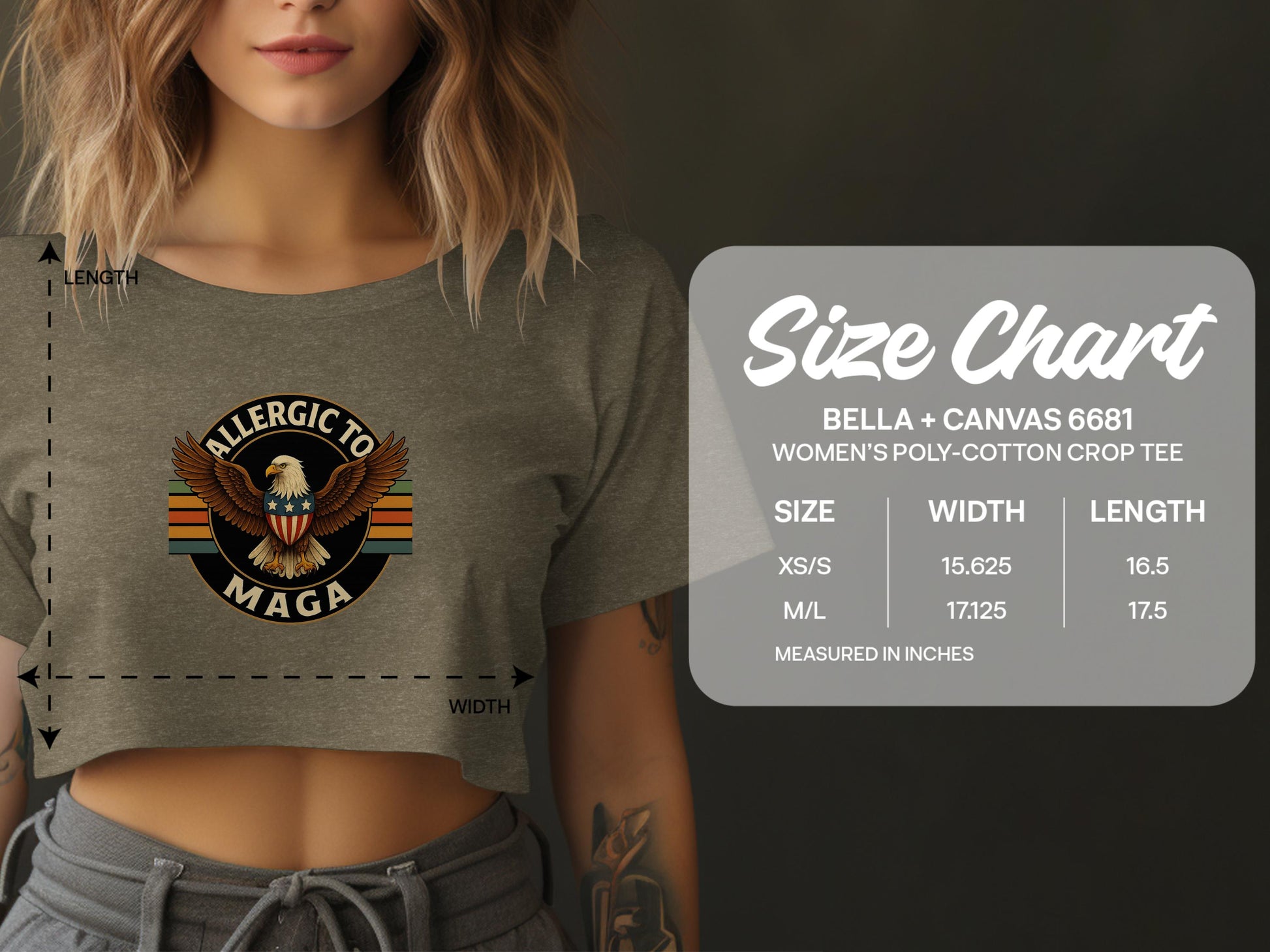 Allergic To MAGA Women's Crop Tee product