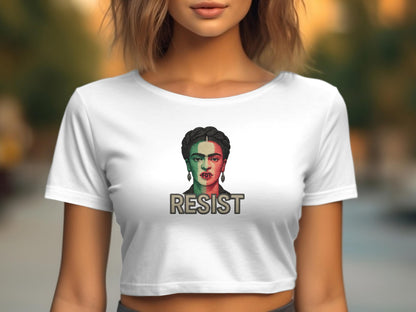 Frida Kahlo Resist Graphic Cropped Tee Shirt product type