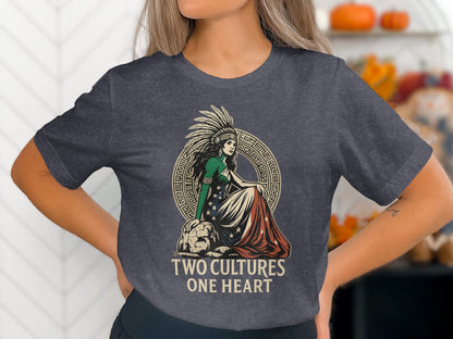 Two Cultures One Heart Graphic T-Shirt product