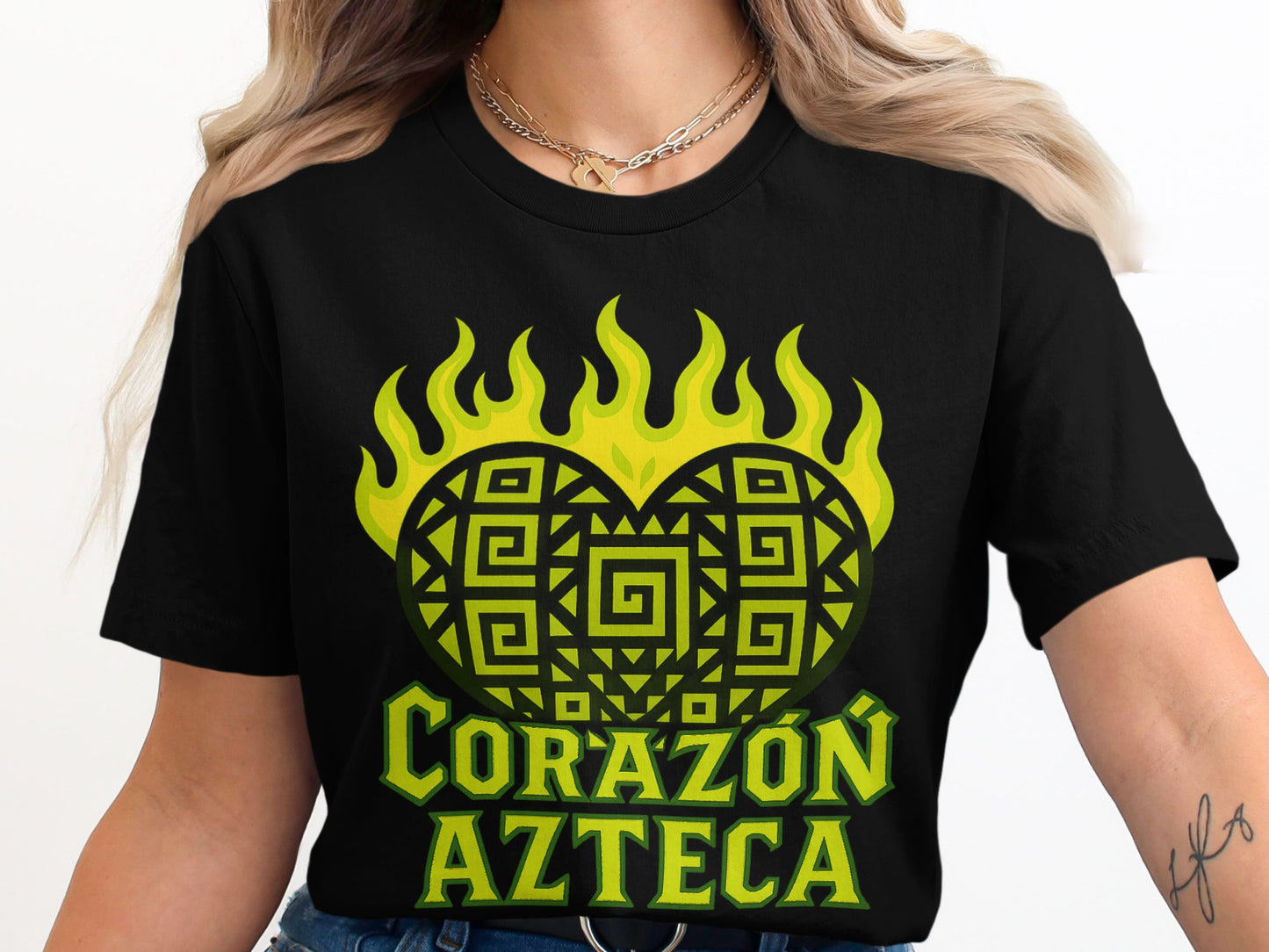 Corazon Azteca Heart Design T-Shirt product