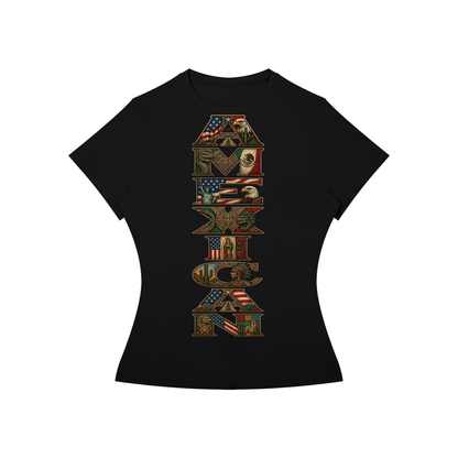 AMEXICAN Pride FDT Subtle Women’s Slim Fit Performance T-Shirt