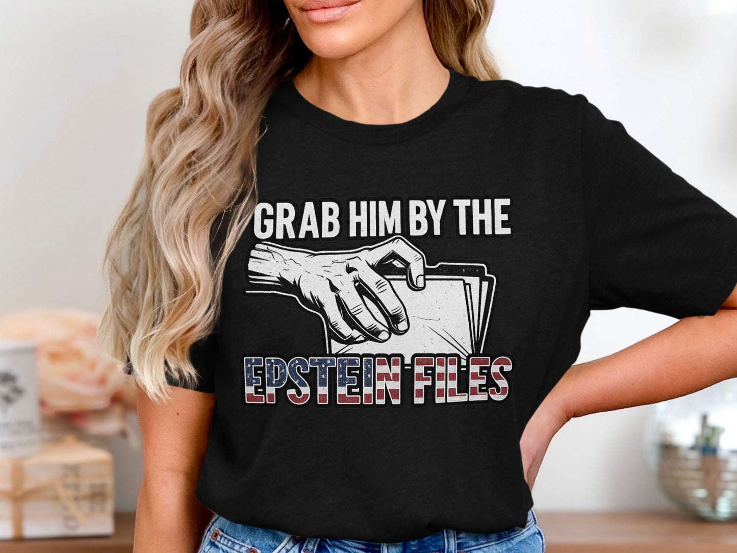 Grab Him By The Epstein Files Graphic Tee product