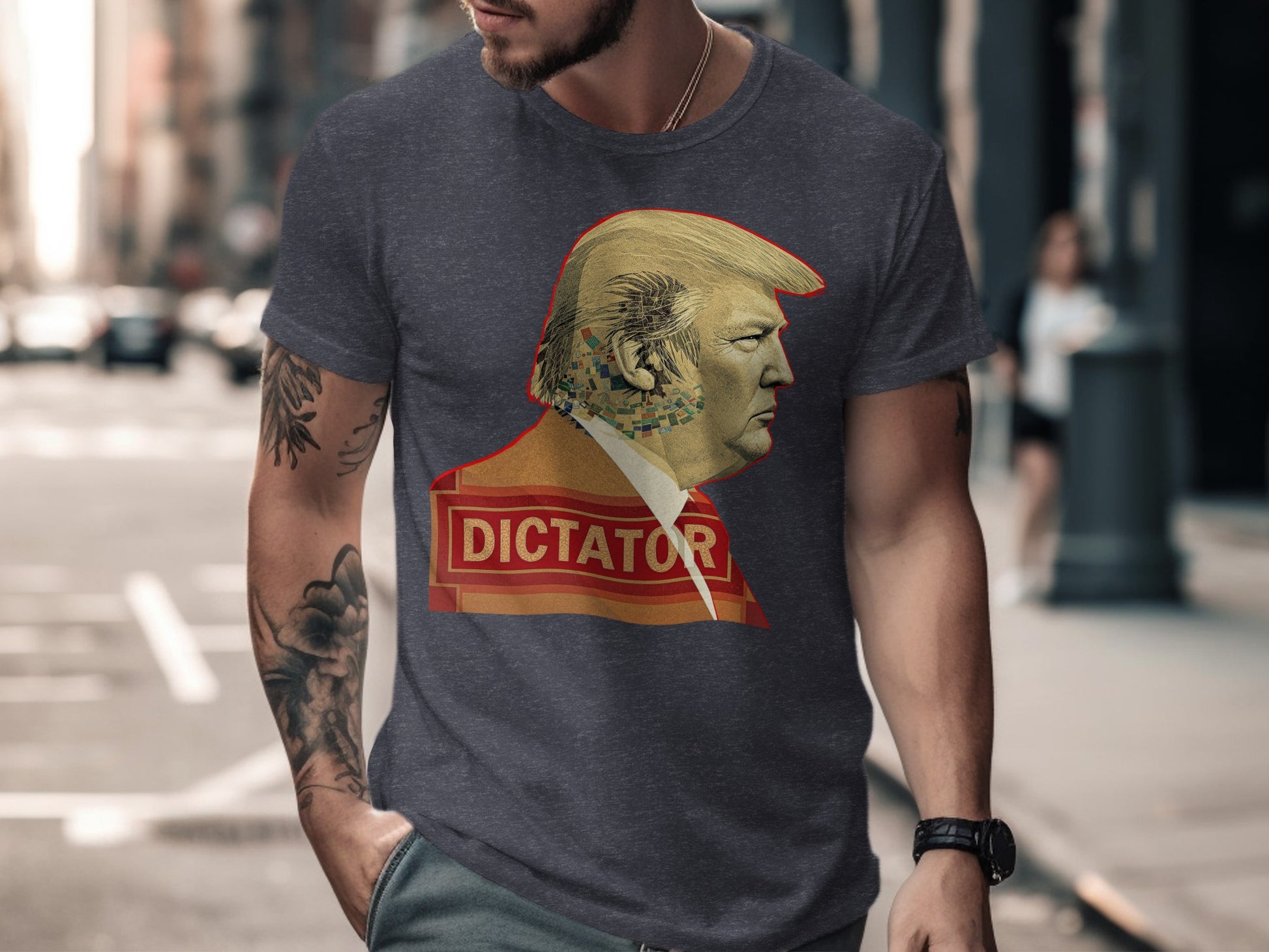 Graphic T-Shirt Dictator Trump Design Print product type