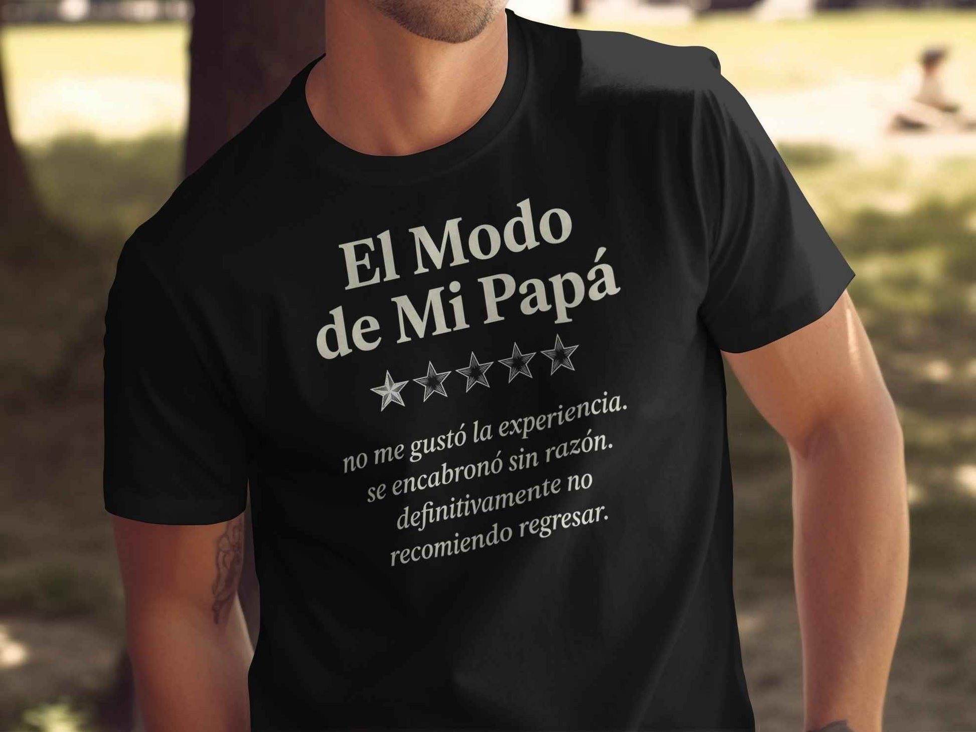 Funny Dad Mode T-Shirt | Dia De los Padres Gift El Modo de Mi Papá" Graphic Review T-Shirt