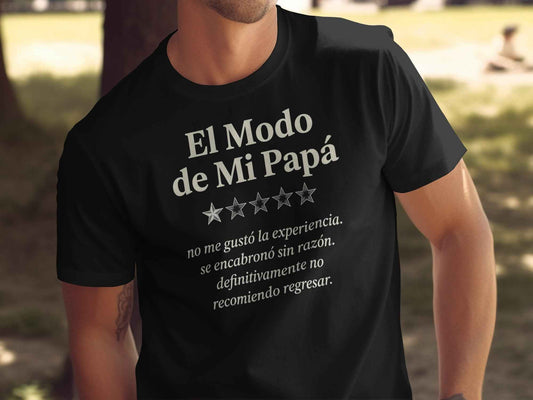 Funny Dad Mode T-Shirt | Dia De los Padres Gift El Modo de Mi Papá" Graphic Review T-Shirt