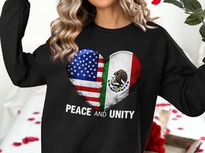 Peace And Unity Heart Flag Graphic Sweatshirt product